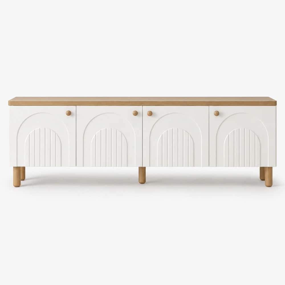 Solene Arch White Sideboard — view 1