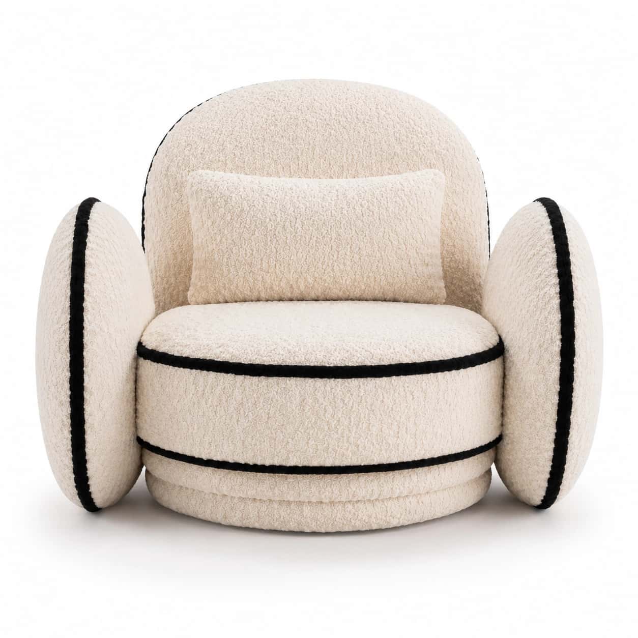 Luna Orbit Bouclé Lounge Chair — view 1