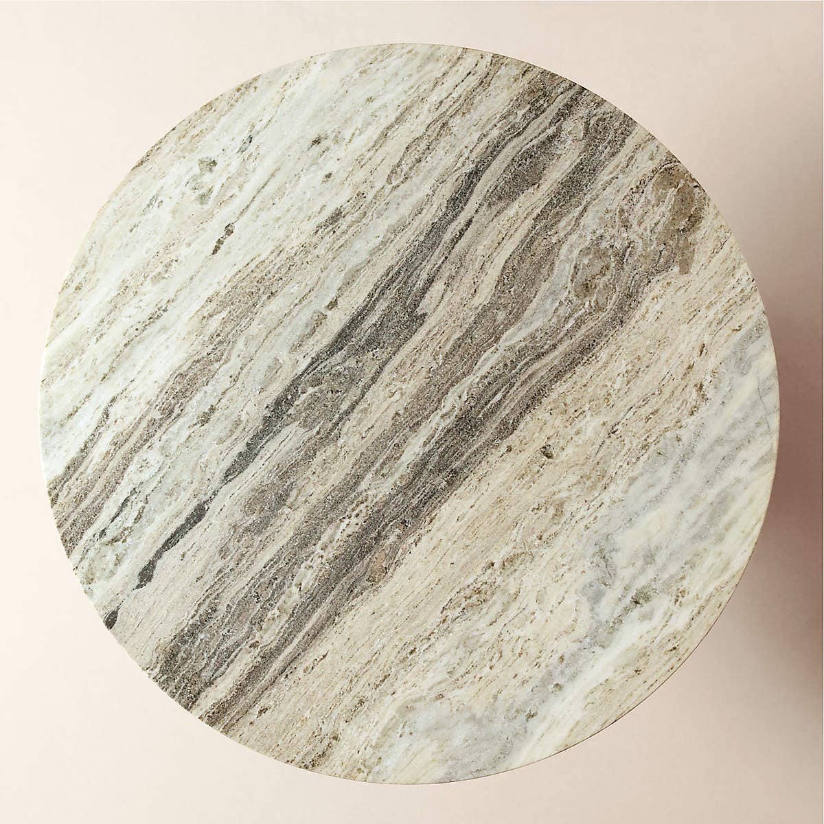 Babylon 54" Round Torrento Grey Marble Dining Table - 4