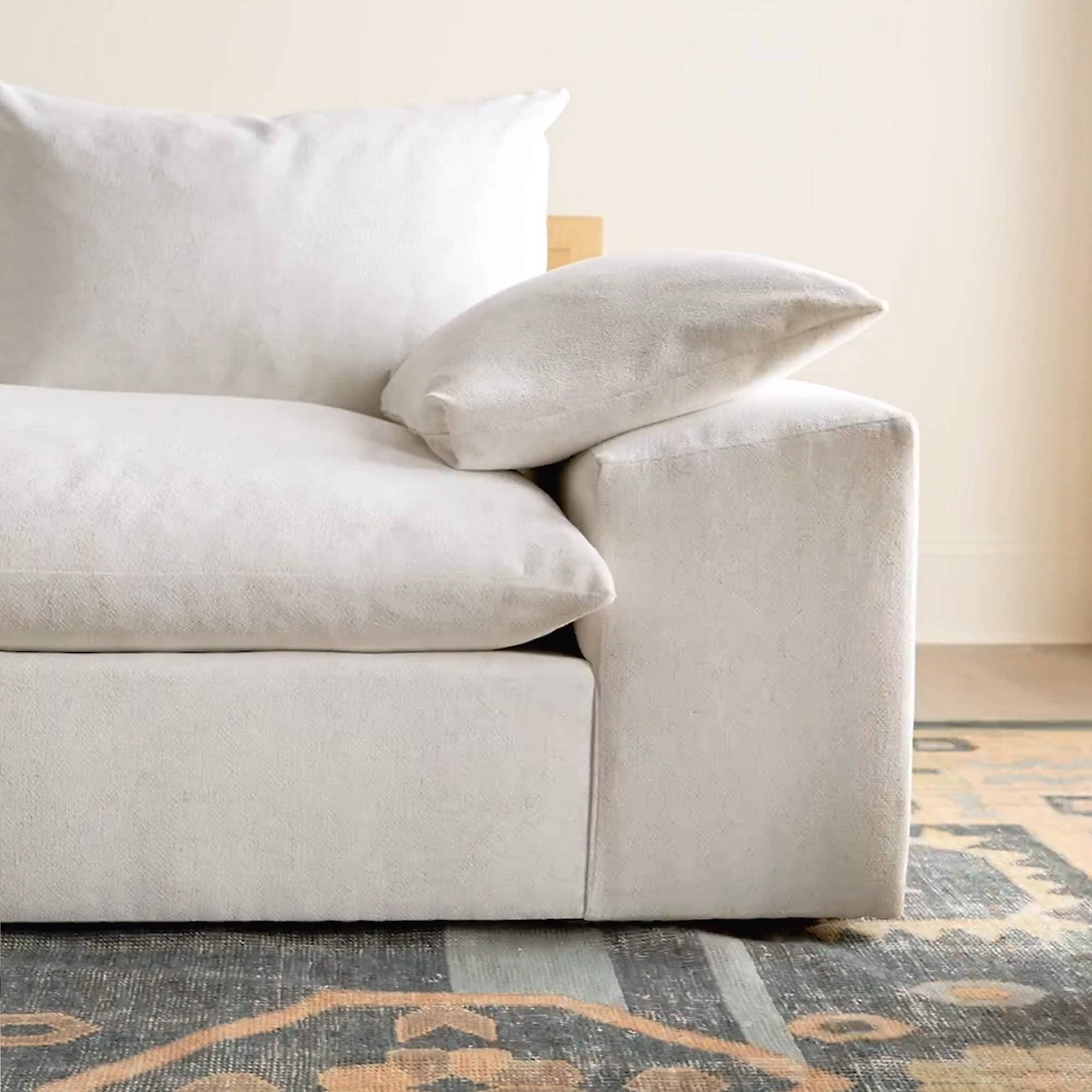 Algora 100" Charcoal Grey Performance Linen Sleeper Sofa - 3