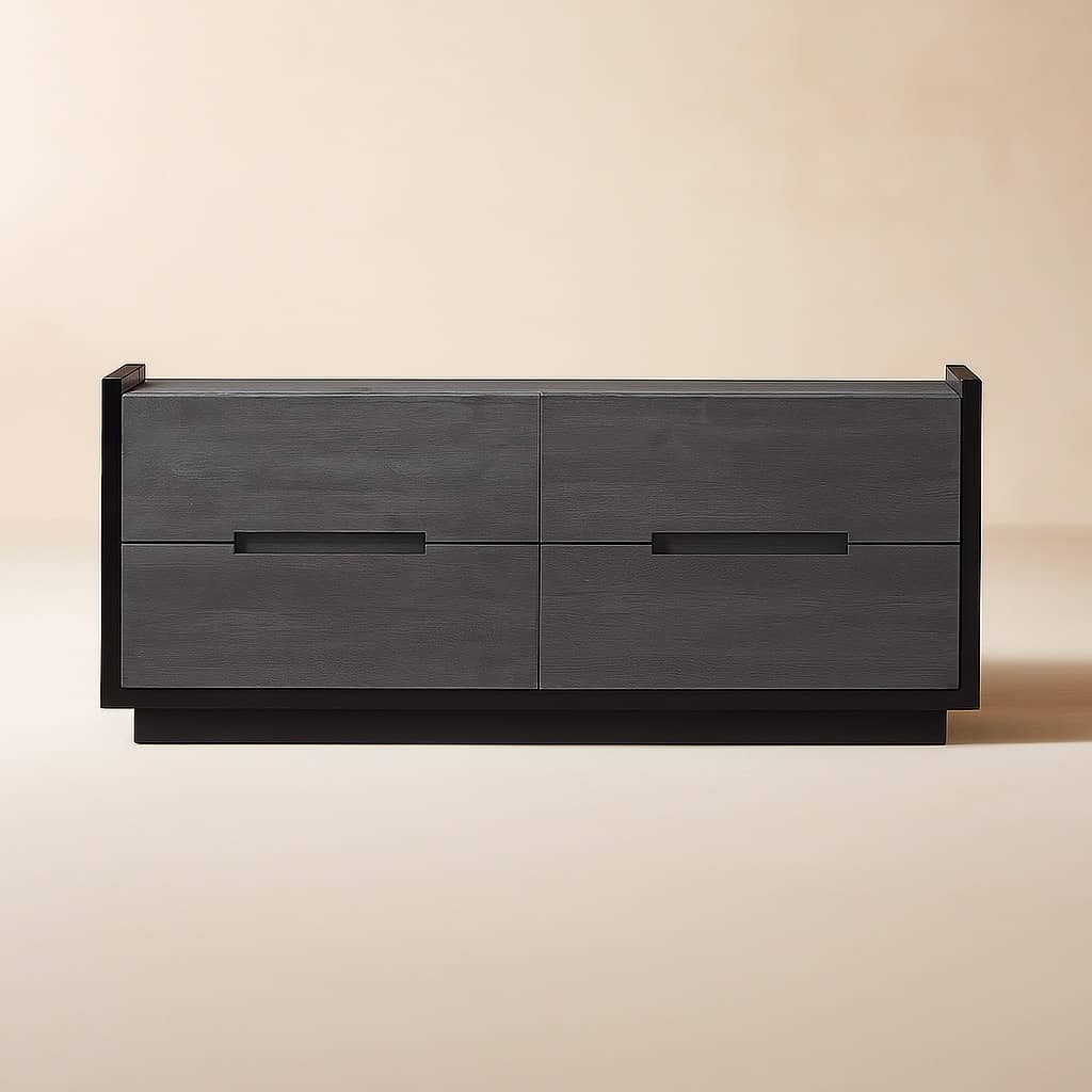 Beaufort 4-Drawer Whitewashed Wood Dresser - 2