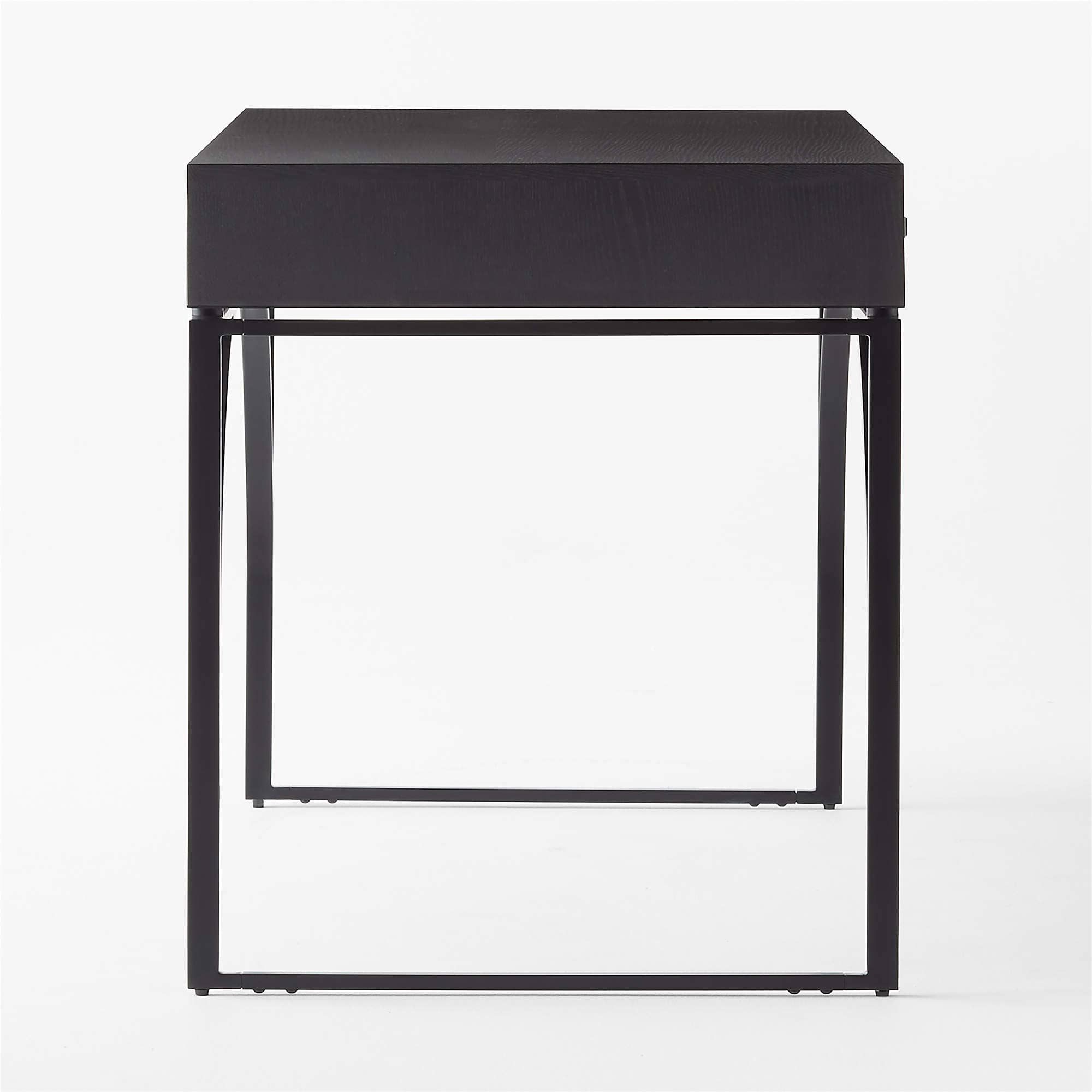 Ebony 3-Drawer Black Oak Desk - 4