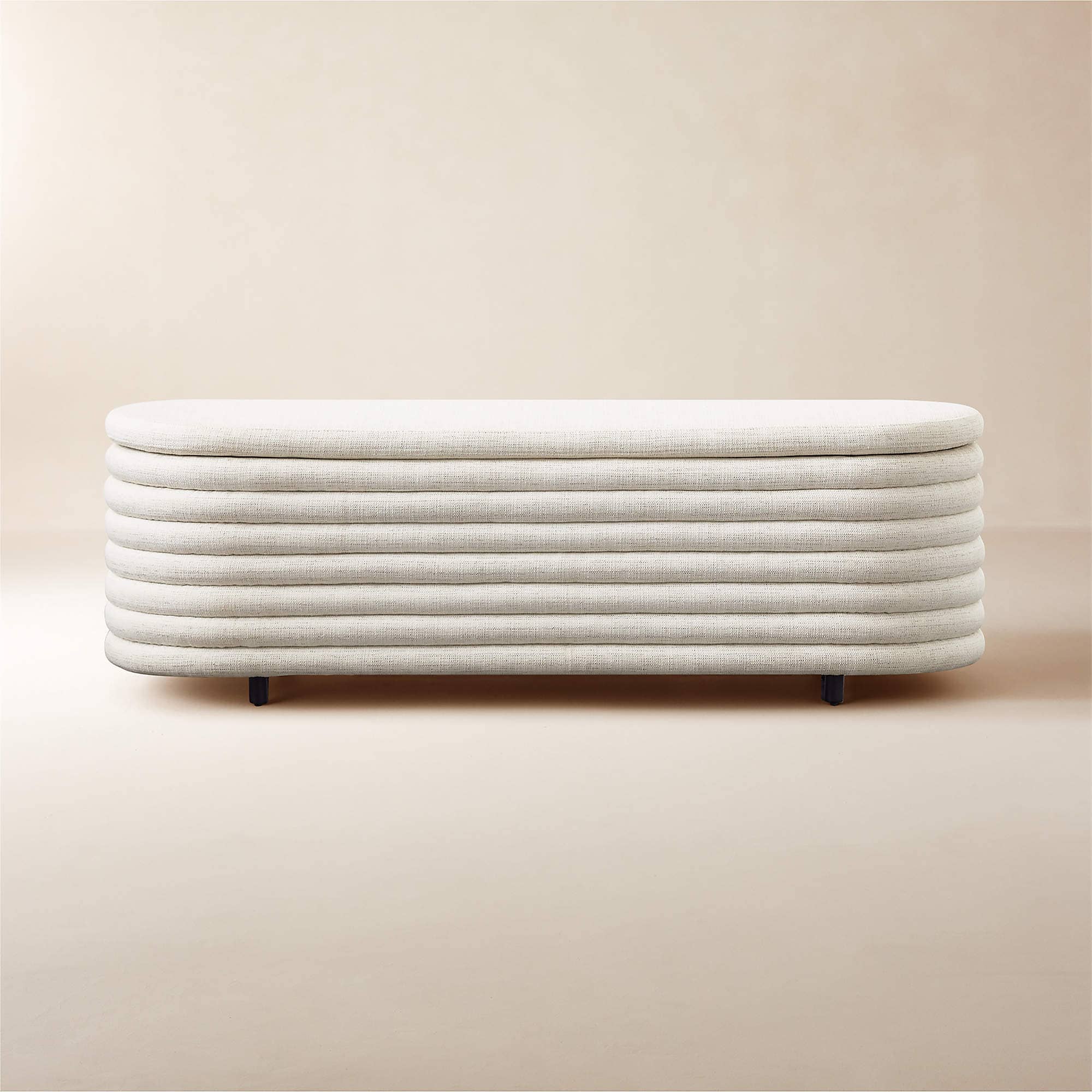 Rialto 60" Warm White Storage Bench - 1