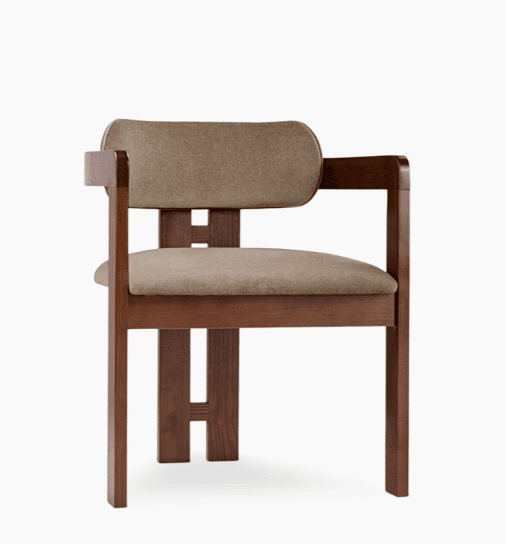 Classic Curved Back Dining Chair - 1