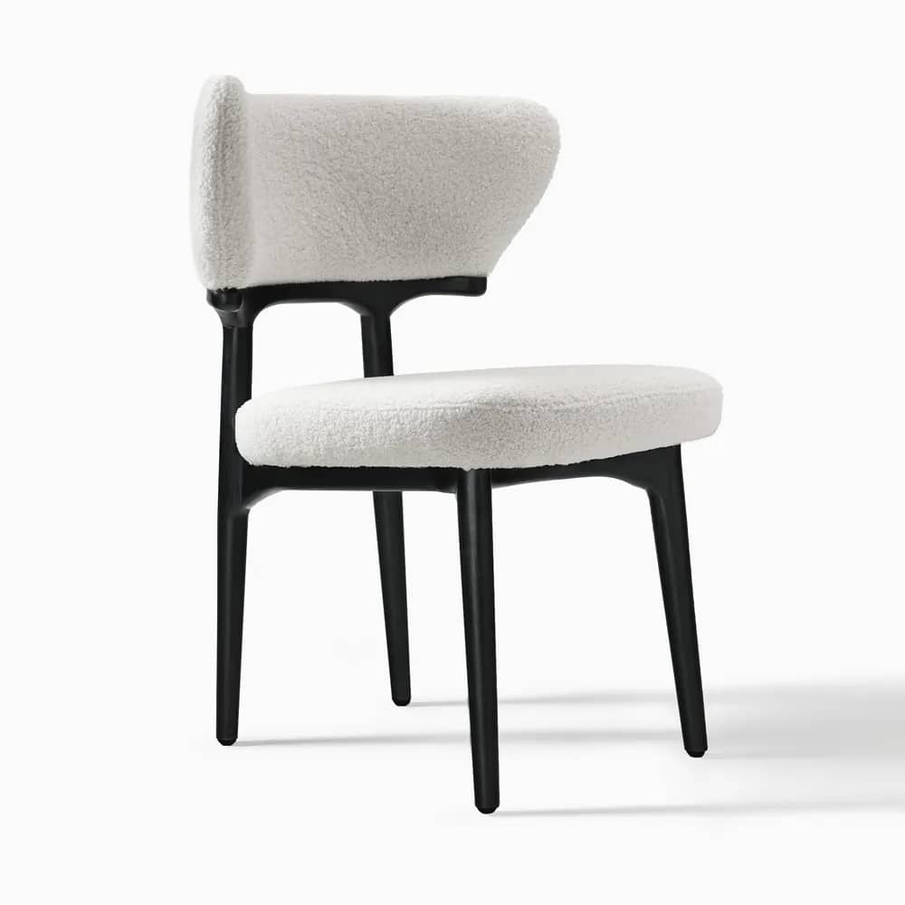 Nova Curved Back Bouclé Chair - 1