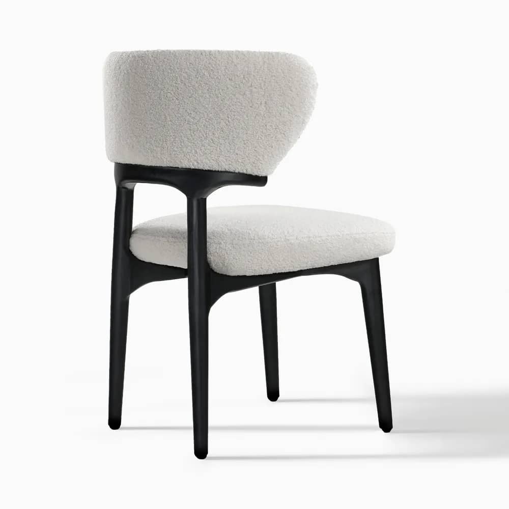 Nova Curved Back Bouclé Chair - 2