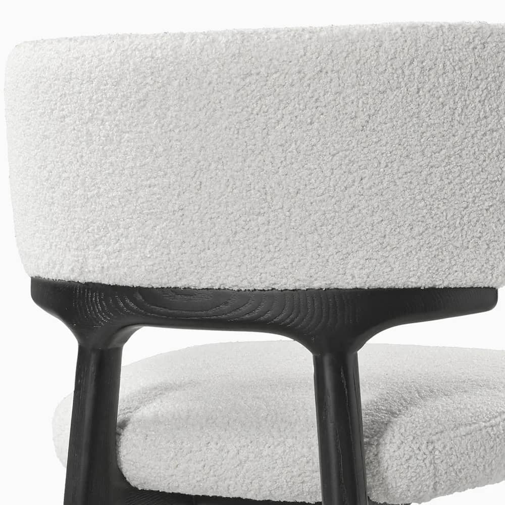 Nova Curved Back Bouclé Chair - 4