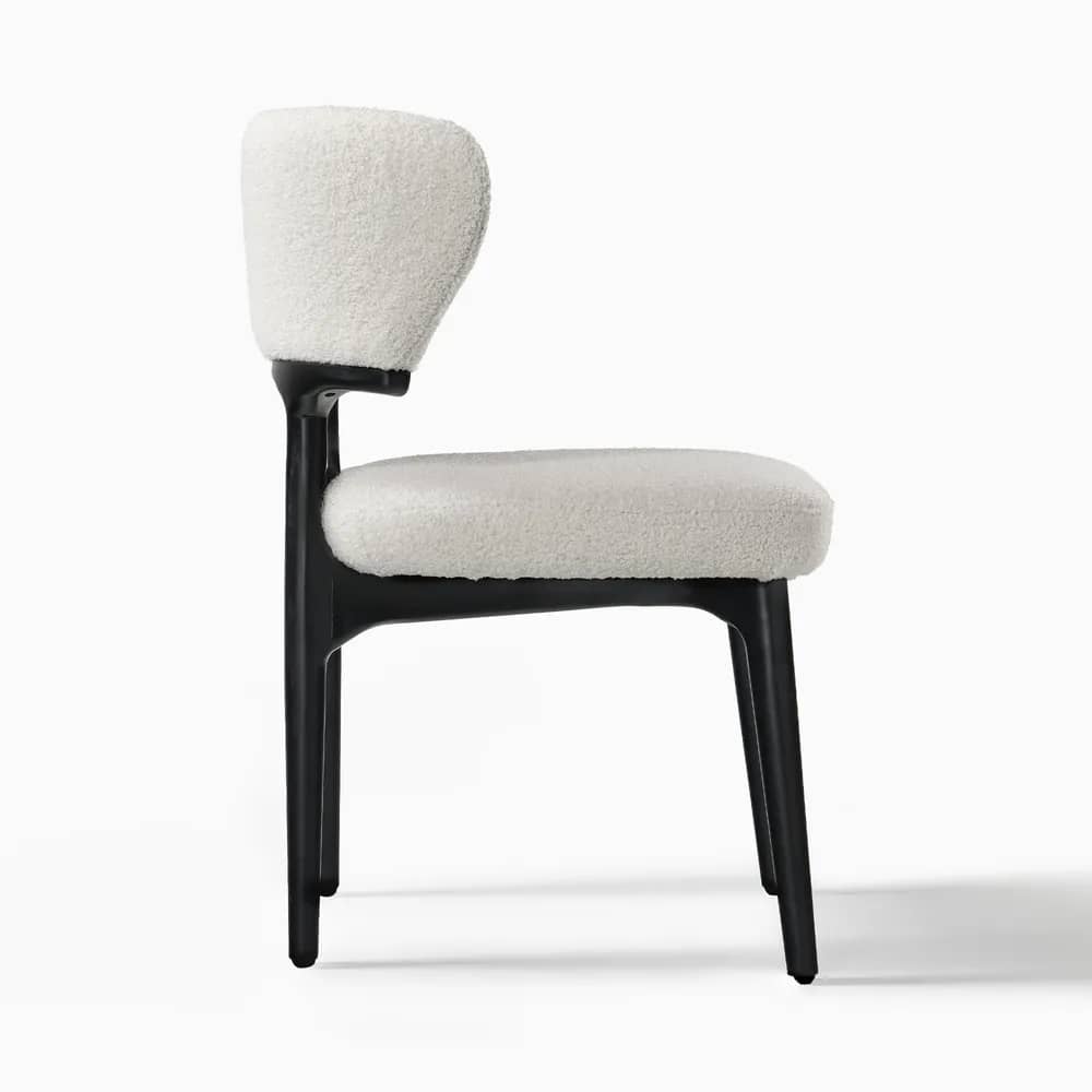 Nova Curved Back Bouclé Chair - 3