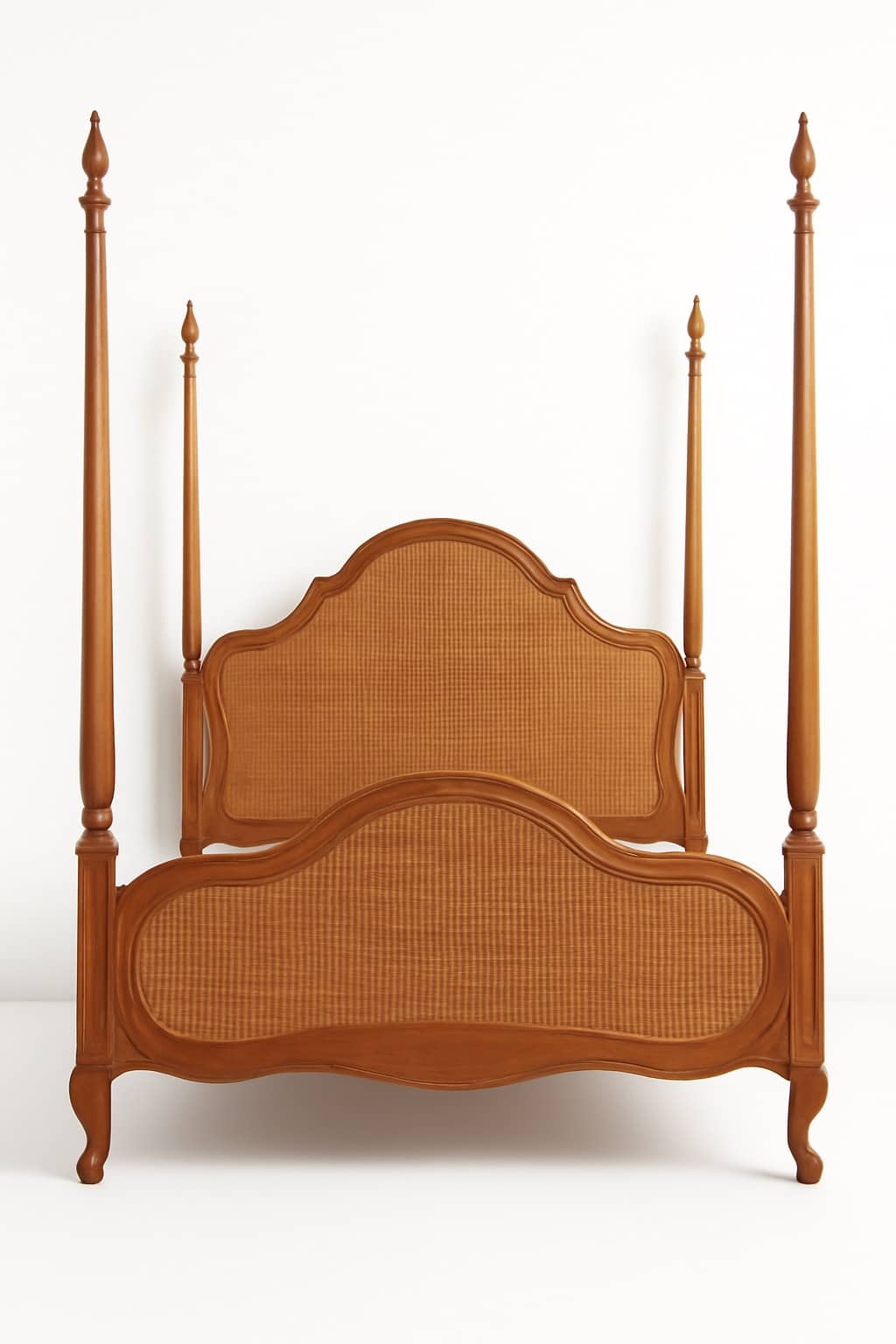 Zarden Cane Four-Poster Bed – Solid Wood Frame - 2