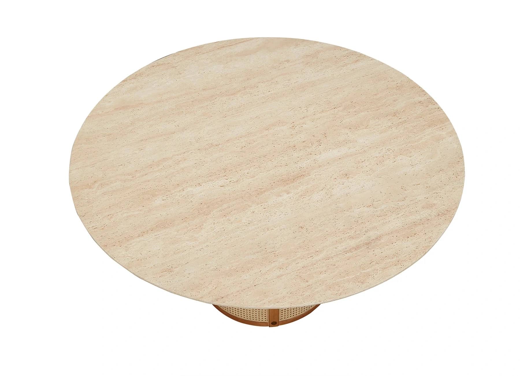 Cane Base Round Dining Table - 4