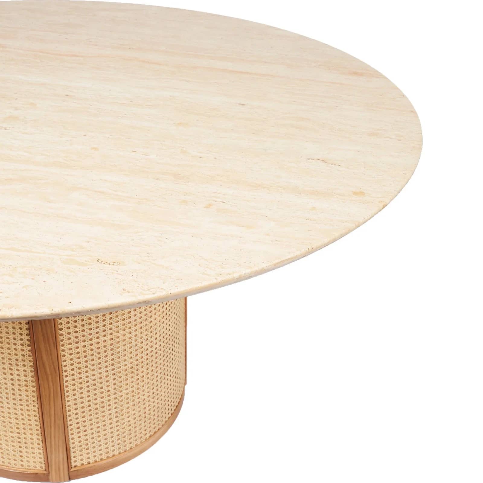 Cane Base Round Dining Table - 5