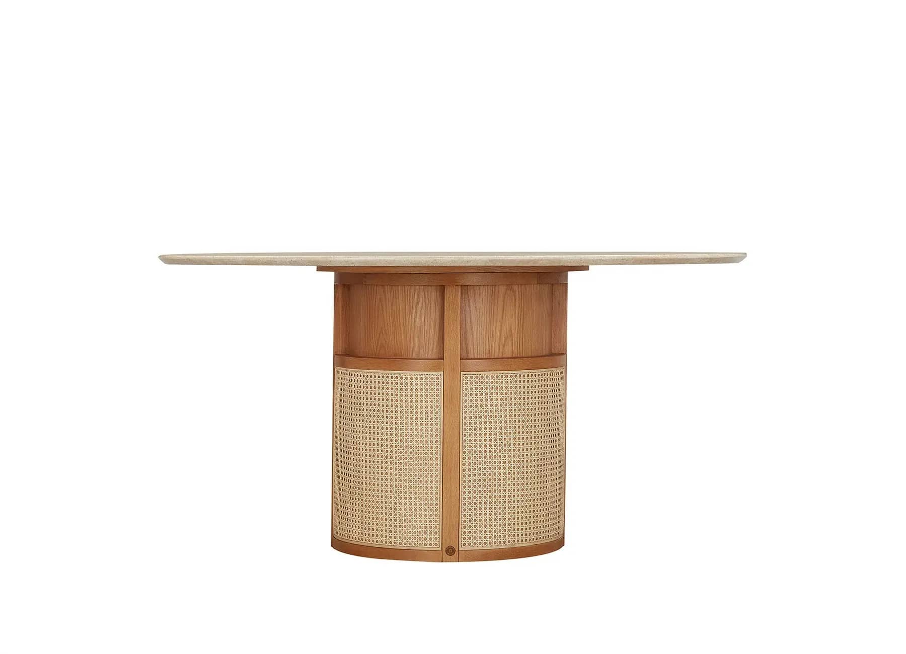 Cane Base Round Dining Table - 3