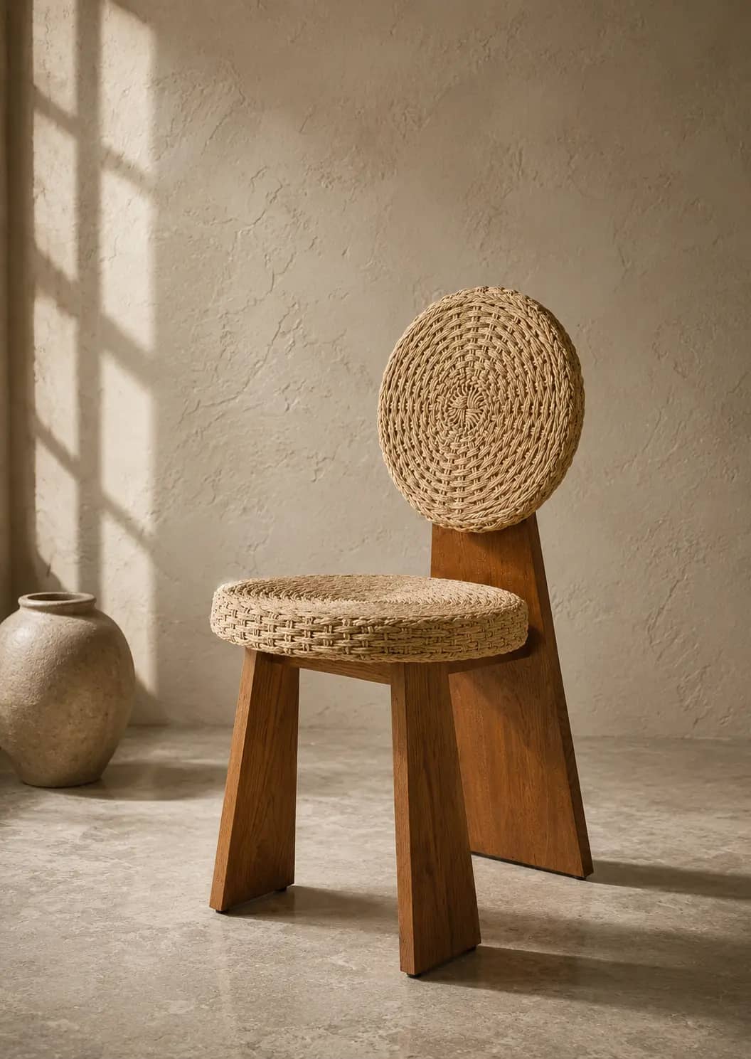 Mandala — Solid Oak & Hand-Braided Rope Dining Chair - 3