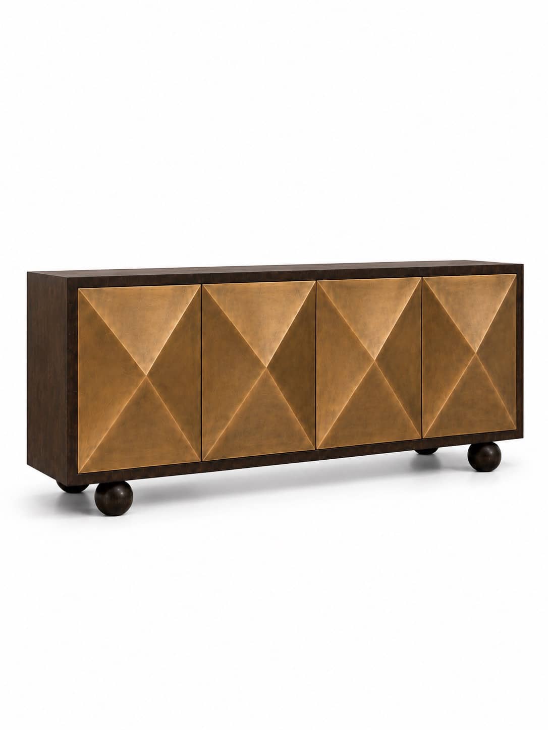 Brass Pyramid Sideboard - 2