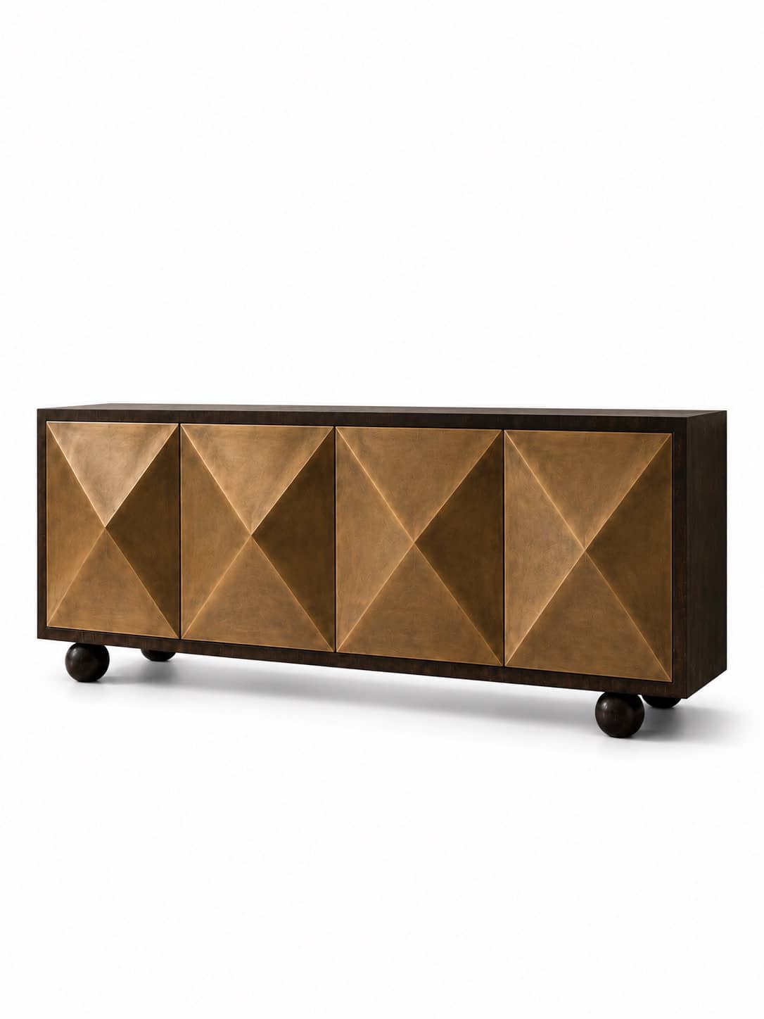 Brass Pyramid Sideboard - 3
