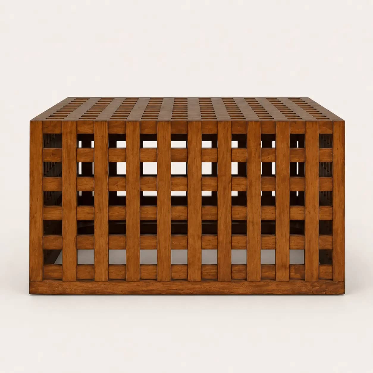 Tessera Solid Teak Wood Lattice Coffee Table – 54 - 3