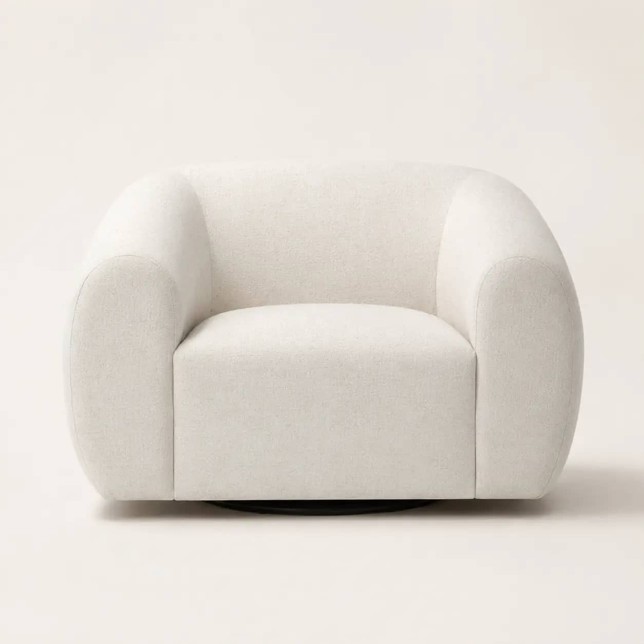 Norlune Ivory Bouclé Swivel Accent Chair - 2