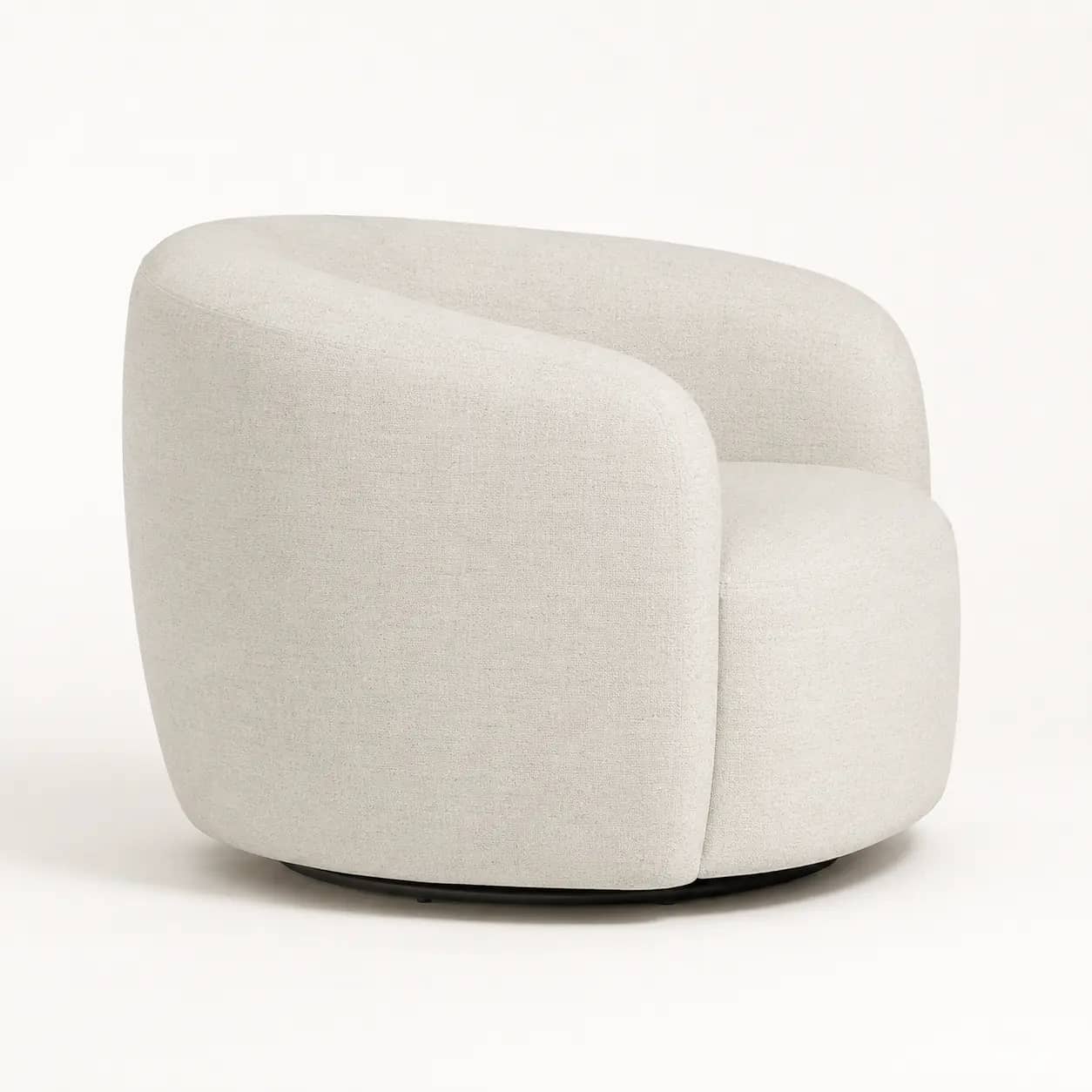 Norlune Ivory Bouclé Swivel Accent Chair - 4