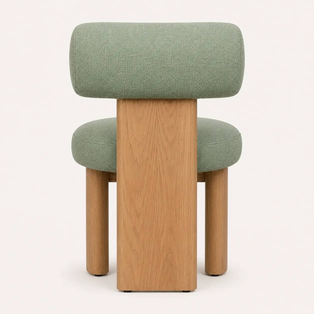 Sylvara Sage Green Upholstered Oak Dining Chair - 2