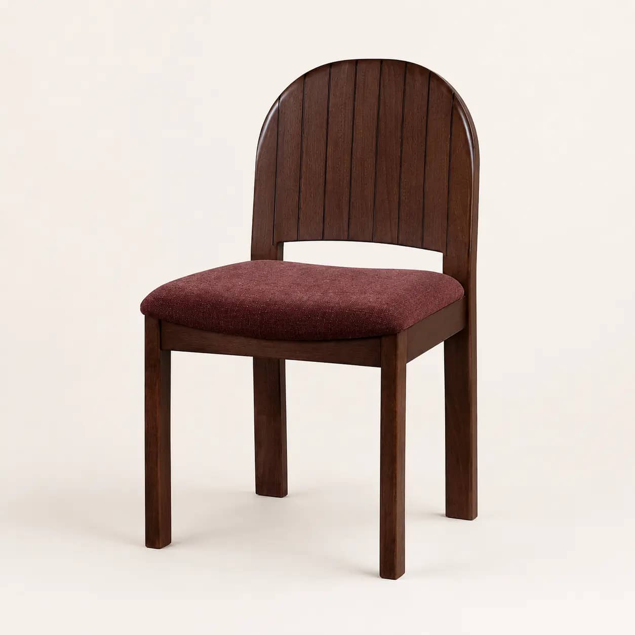 Nerelle Cream Upholstered Natural Oak-Finish Dining Chair - 1