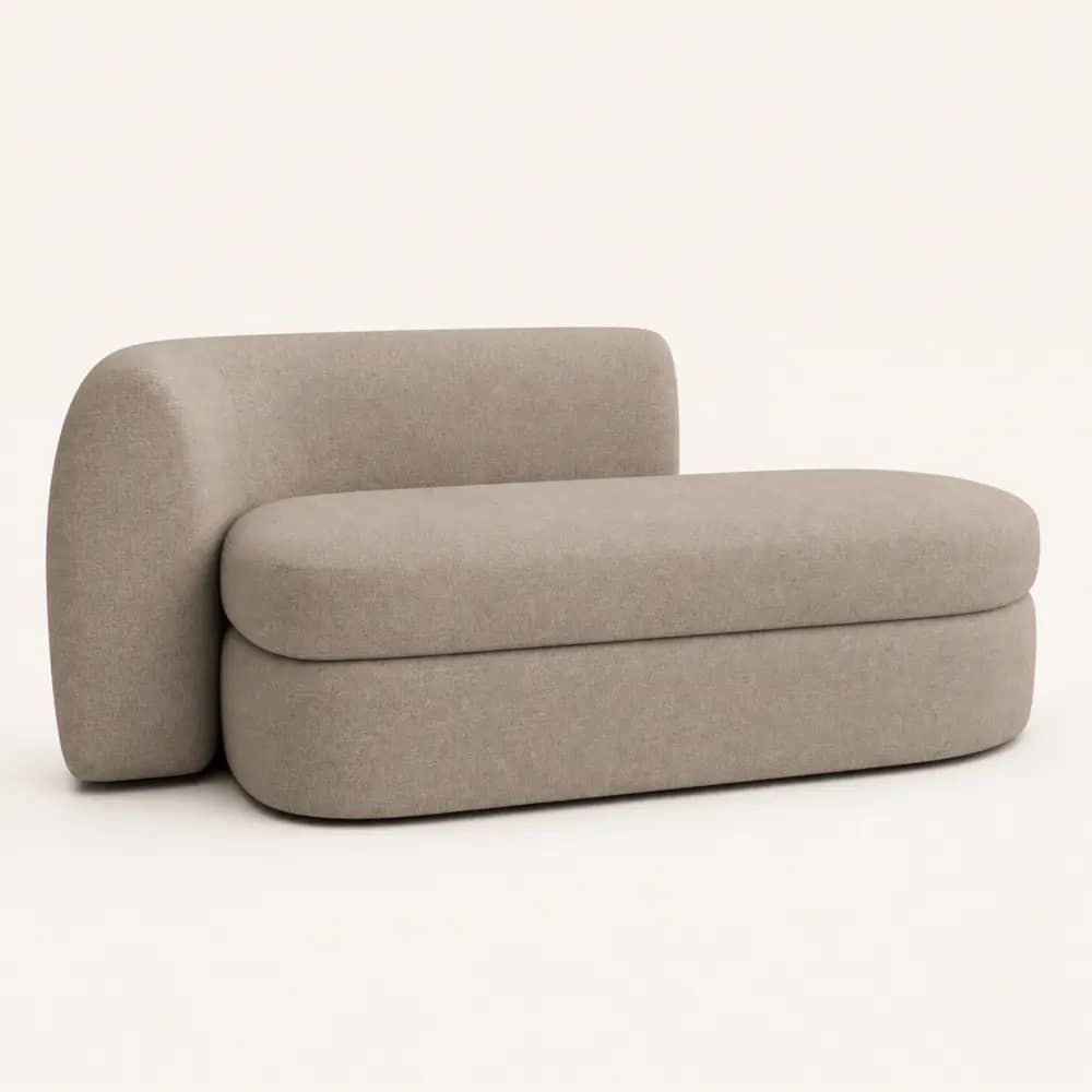 Aurelia Curve Upholstered Chaise Sofa - 1