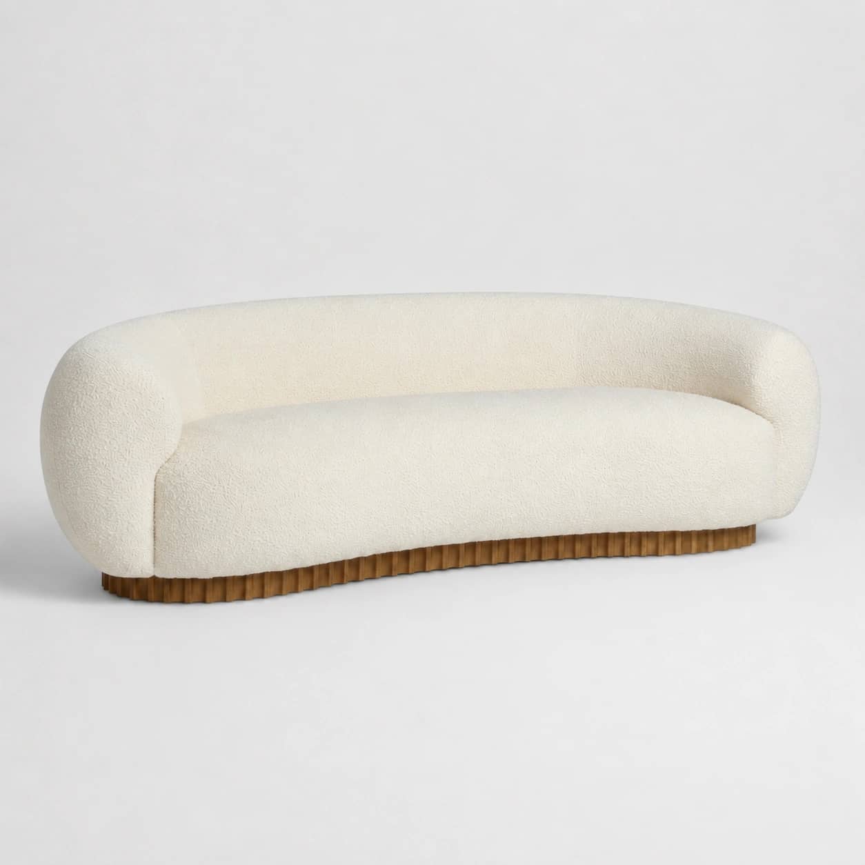 Elowen Curved Bouclé Sofa - 2