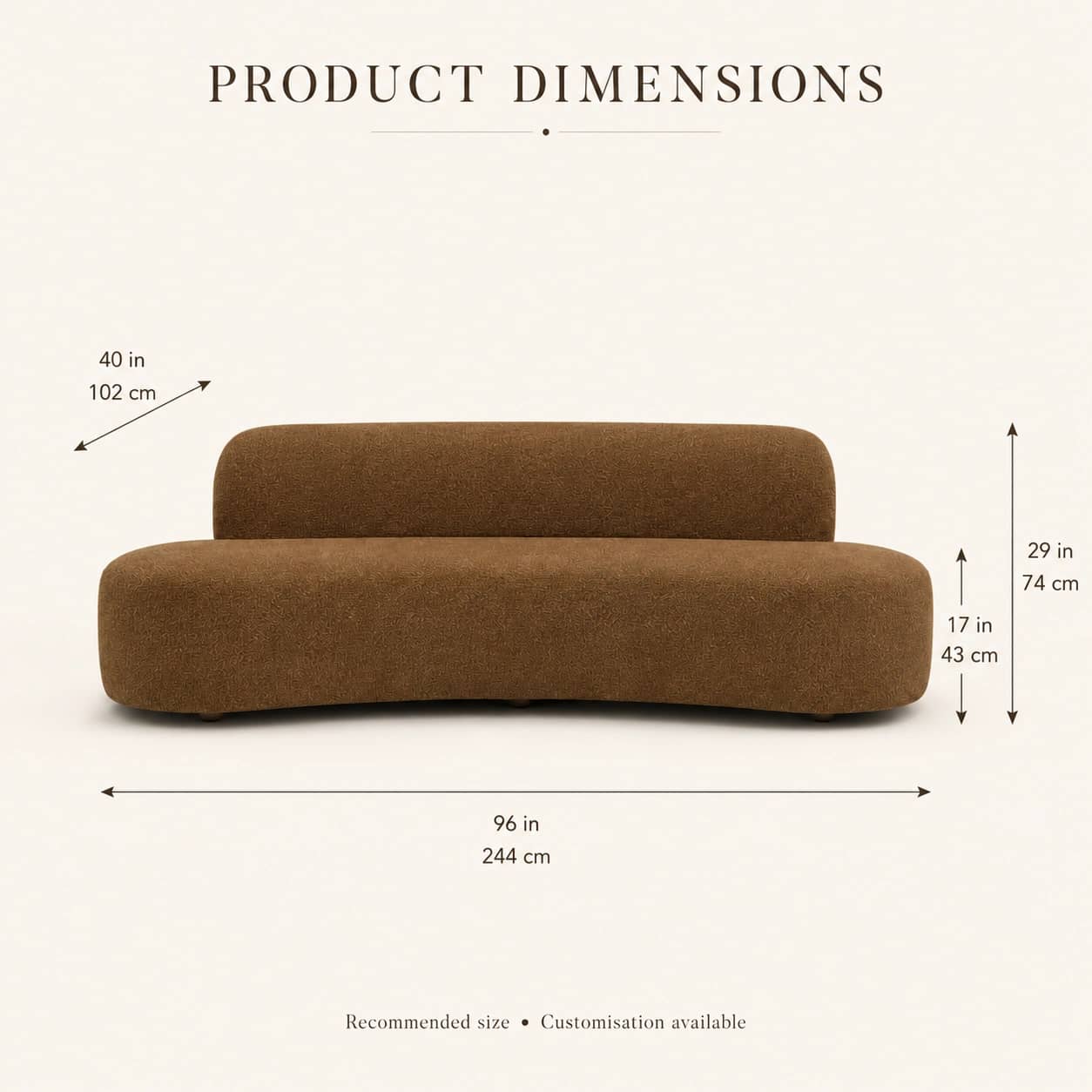 Aveline Sculptural Curved Sofa - 3