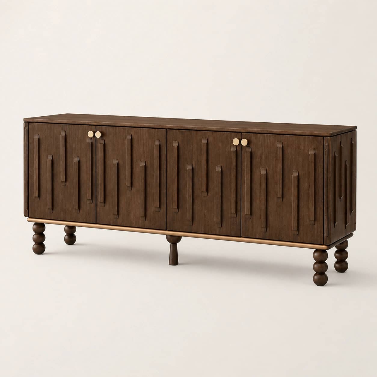 Elvarra Sculpted Walnut Sideboard - 4