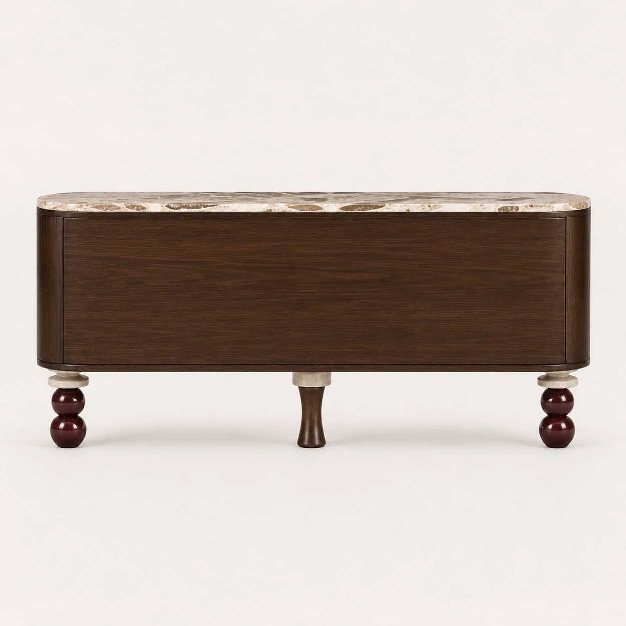 Marcelline Marble-Top Sculptural Sideboard - 5