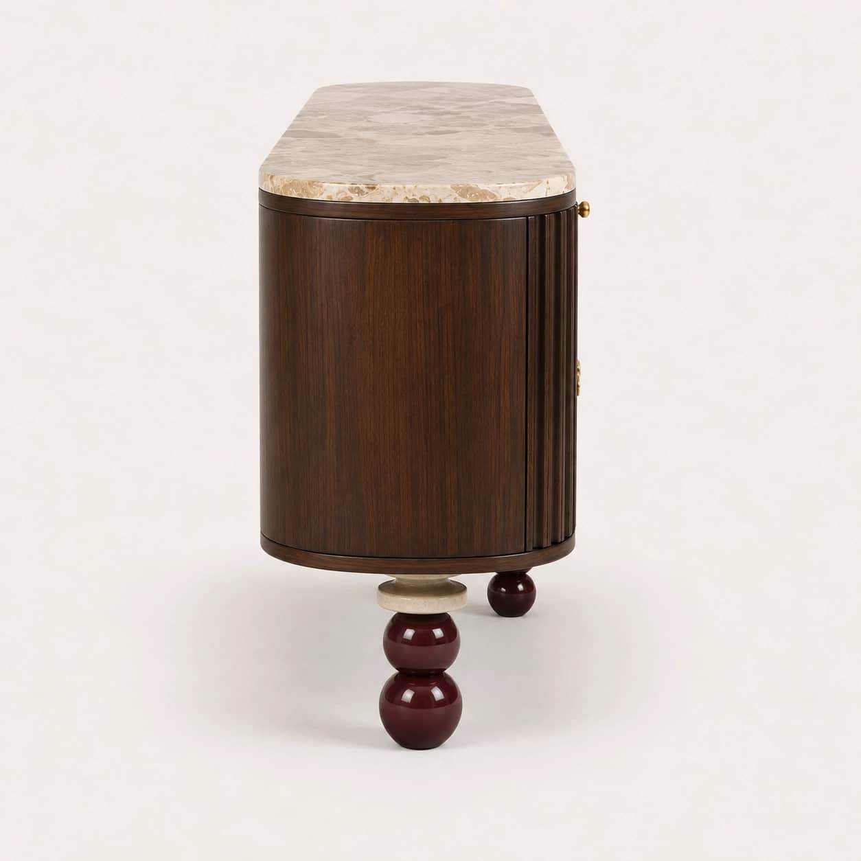 Marcelline Marble-Top Sculptural Sideboard - 3