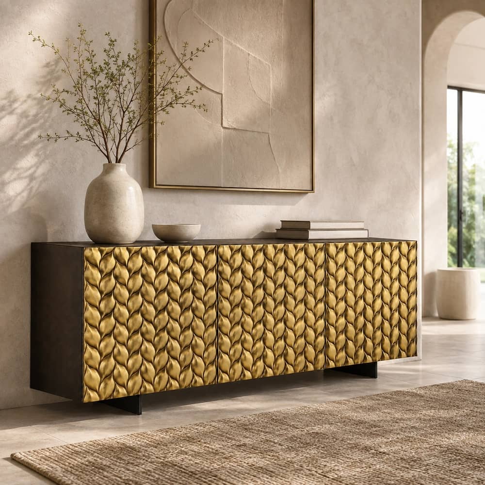 Aureum Antique Brass Clad Sideboard - 4