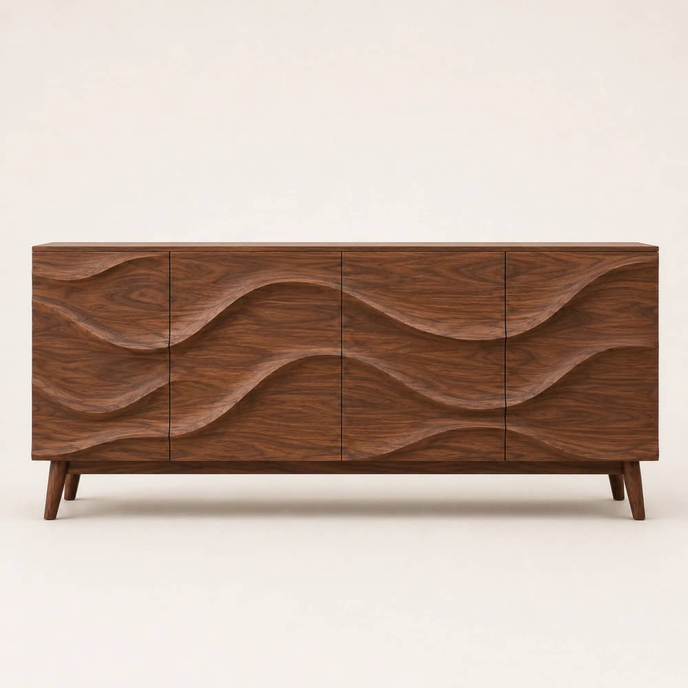 Lehar Sculpted Wave Sideboard - 1