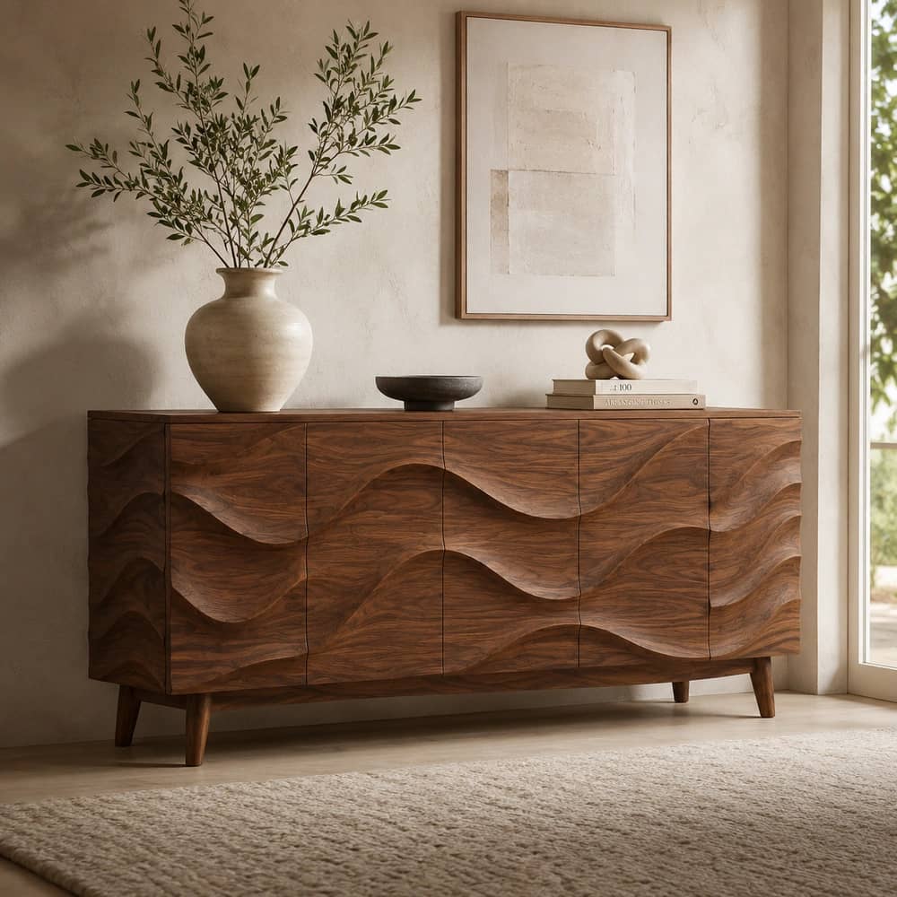 Lehar Sculpted Wave Sideboard - 3