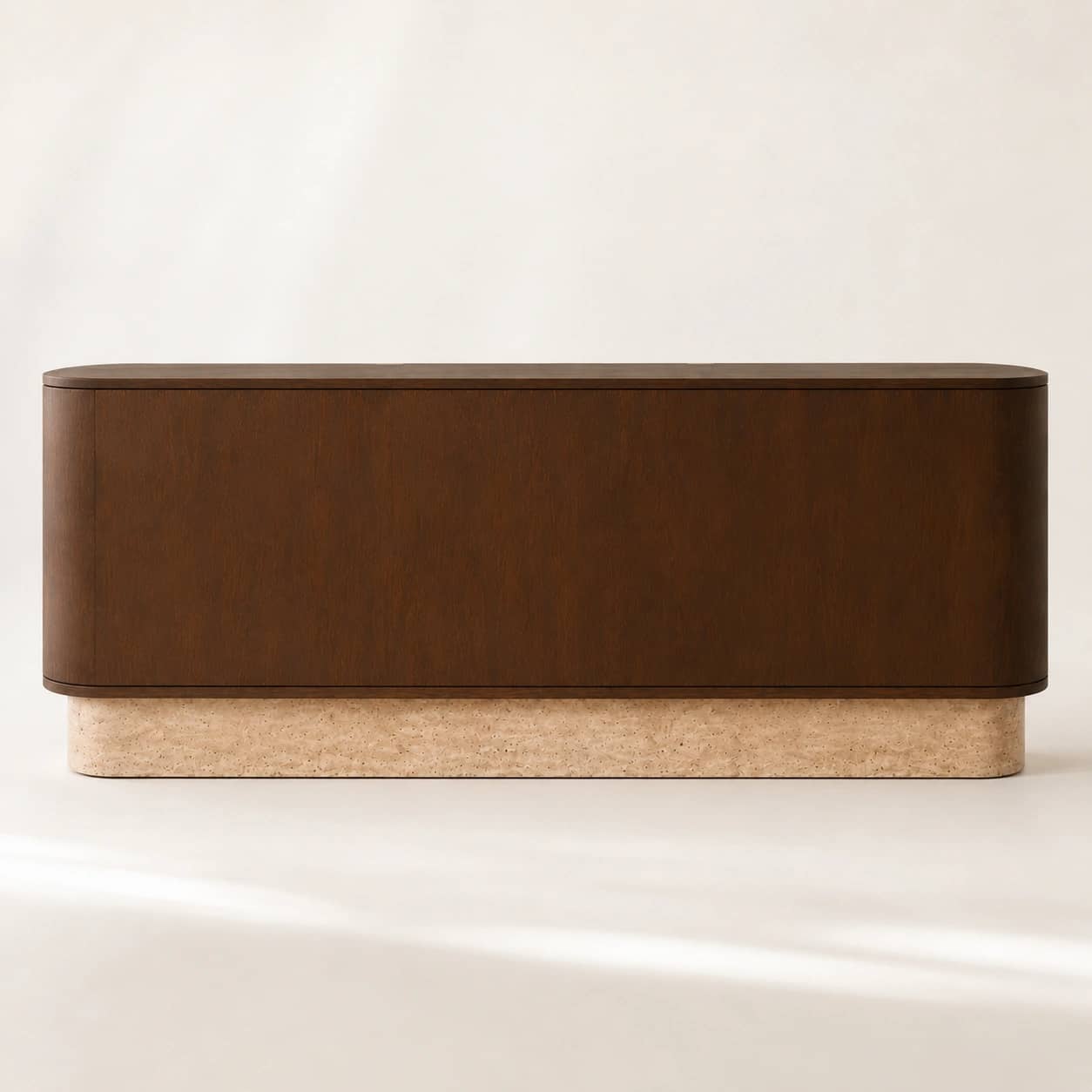 Aranya Walnut & Travertine Sideboard - 3