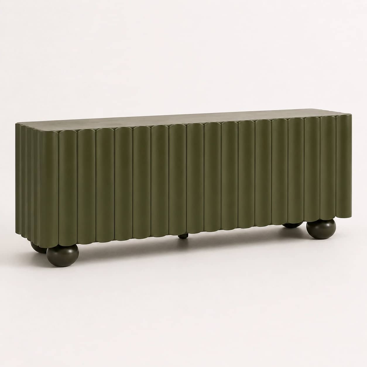 Savera Olive Fluted Sideboard - 2