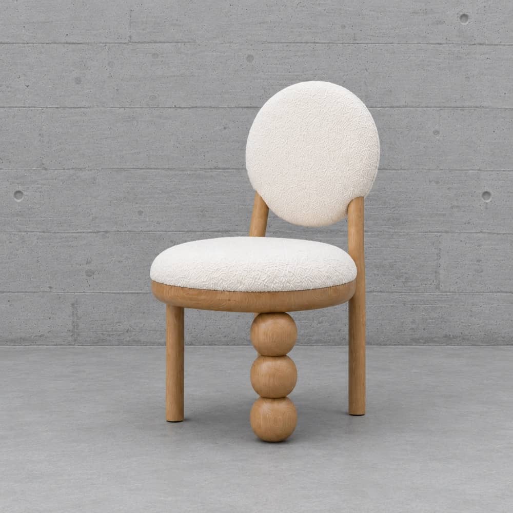 Orba Sculptural Bouclé Dining Chair - 2