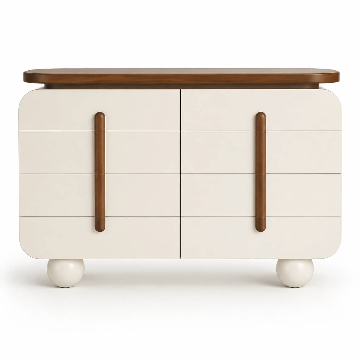 Elara Rounded Cream Sideboard - 1