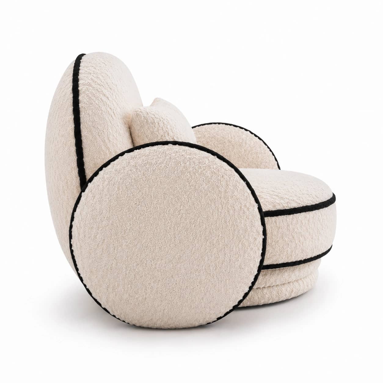Luna Orbit Bouclé Lounge Chair - 3