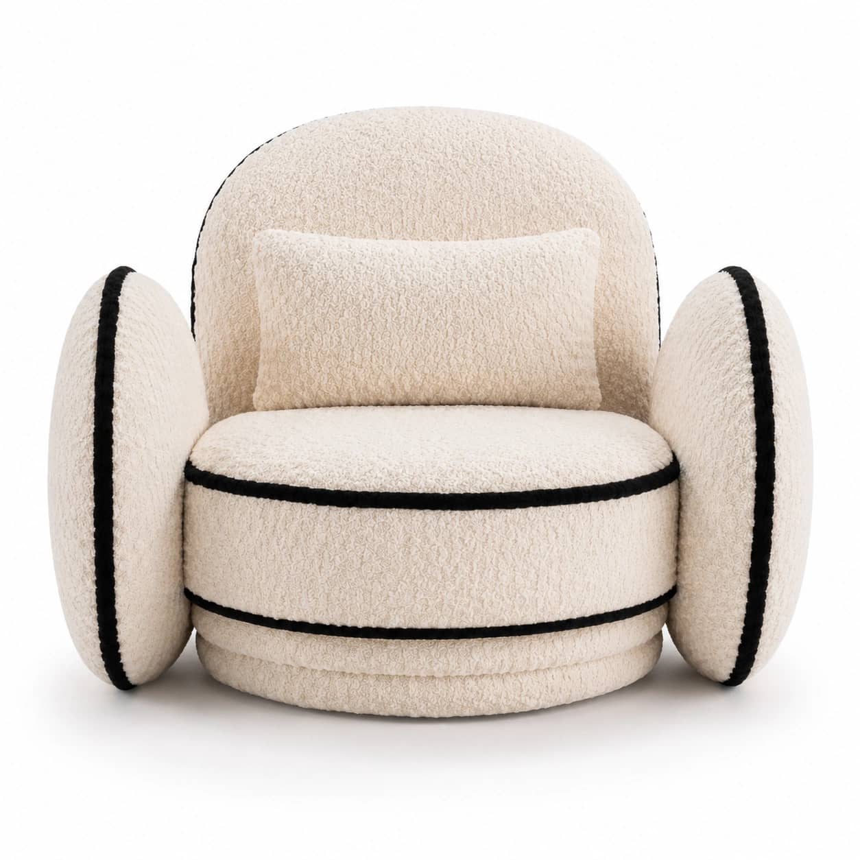 Luna Orbit Bouclé Lounge Chair - 1