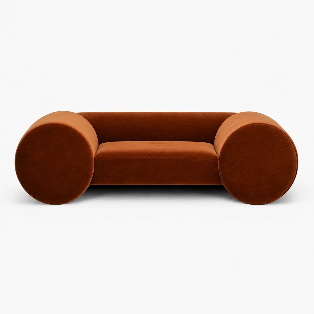 Cylora Rust Velvet Sofa - 3