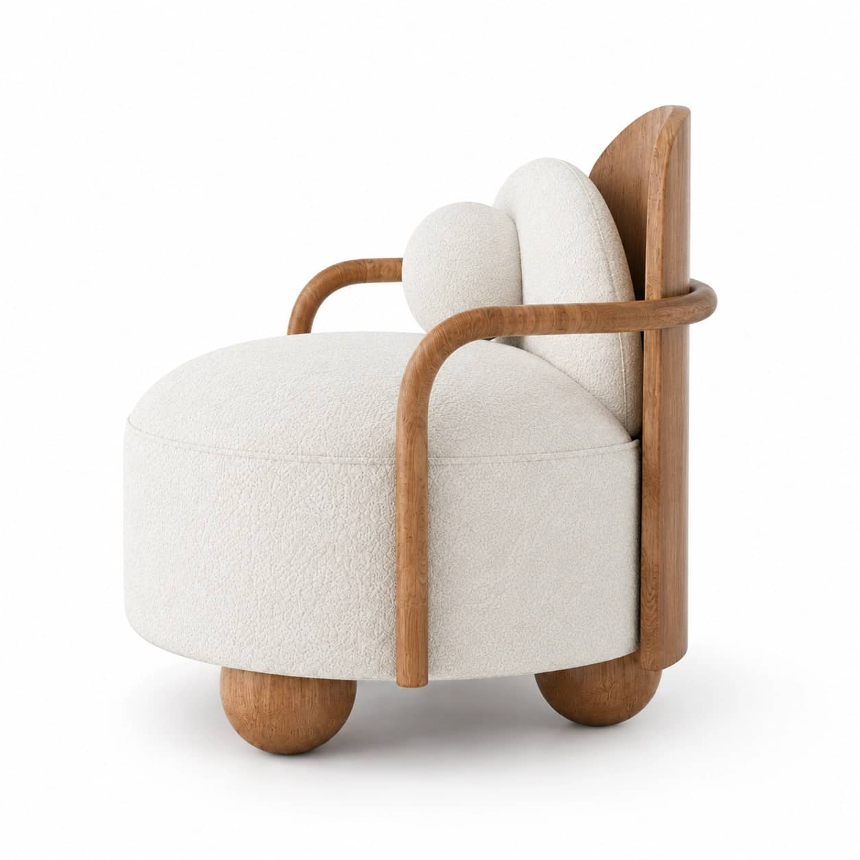 Aurelia Arc Bouclé Lounge Chair - 3