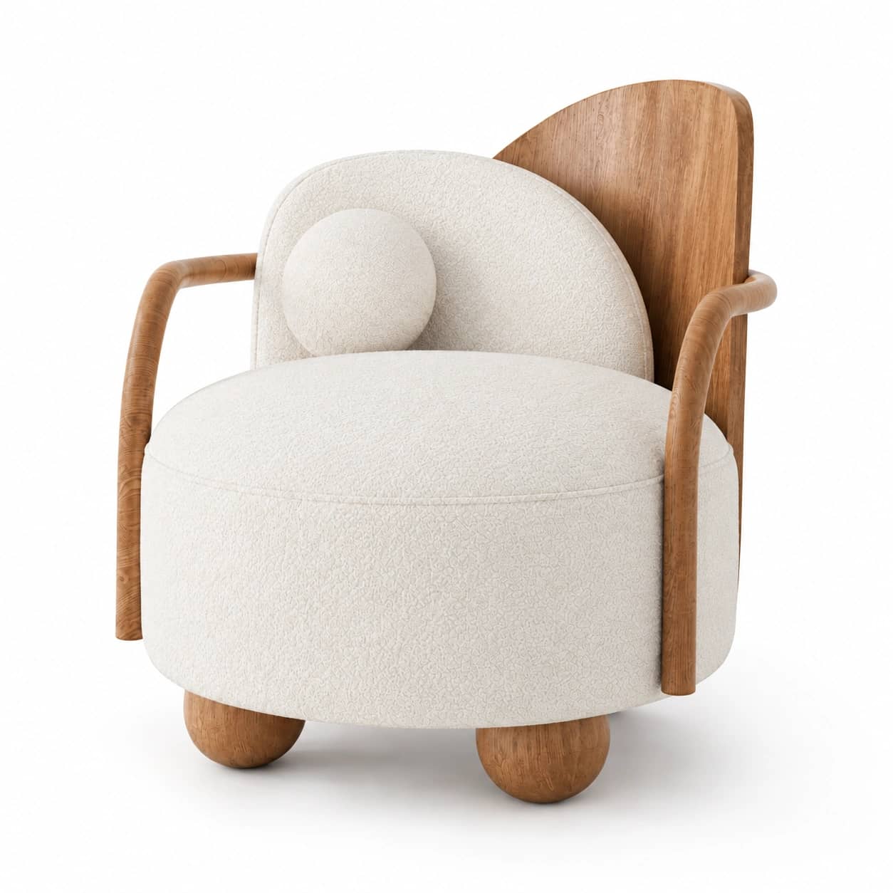 Aurelia Arc Bouclé Lounge Chair - 2