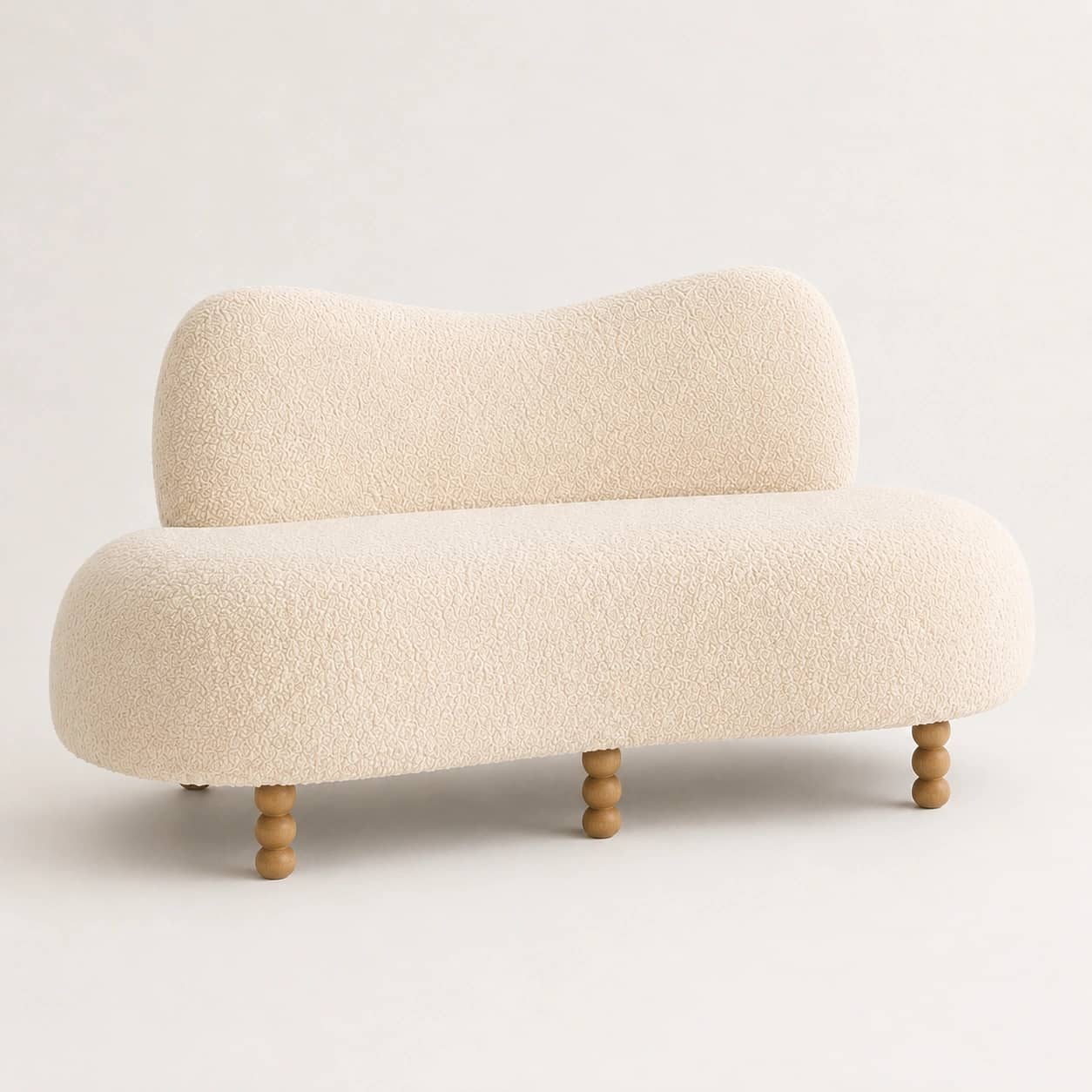 Aurelia Bouclé Sculptural Loveseat - 2