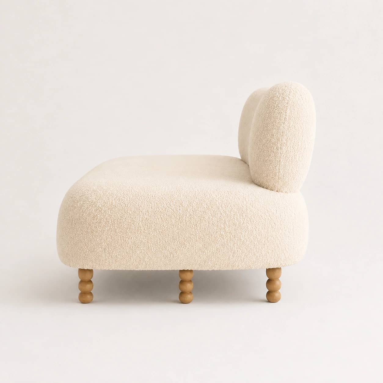 Aurelia Bouclé Sculptural Loveseat - 3