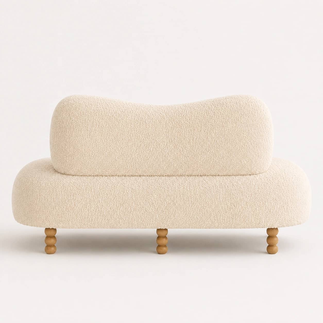Aurelia Bouclé Sculptural Loveseat - 4