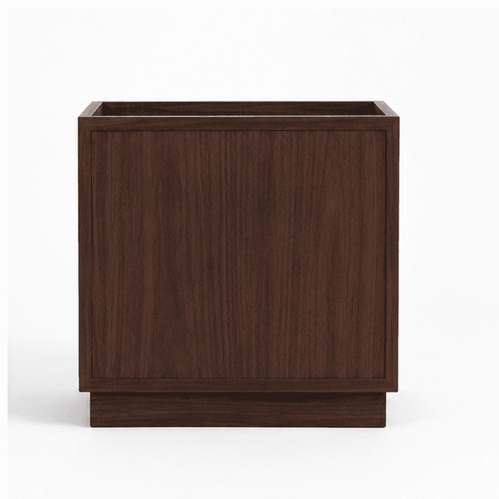Arcus Walnut Sculptural Bedside Table - 4