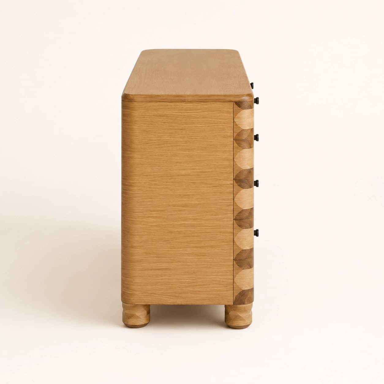 Rivo Oak Sideboard with Sculpted Edge Detail - 4