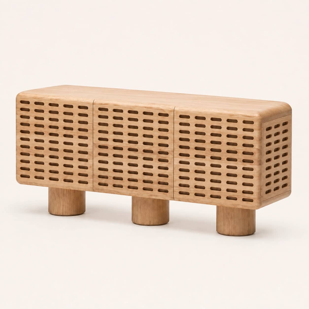 Aero Perforated Oak Sideboard - 2