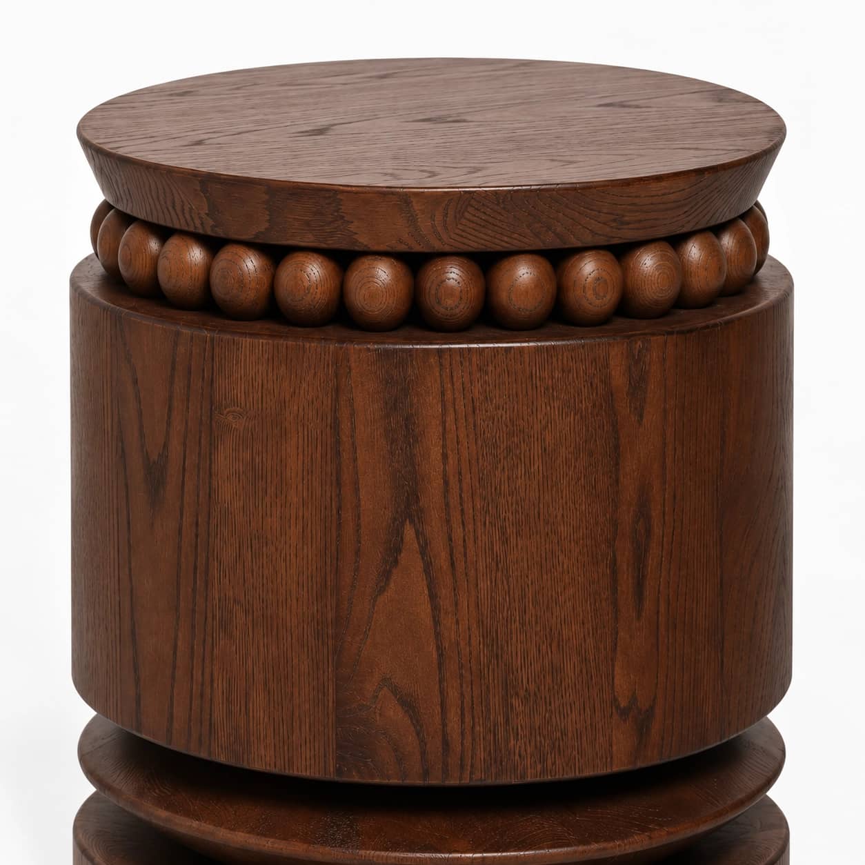 Riva Beaded Drum Side Table - 2