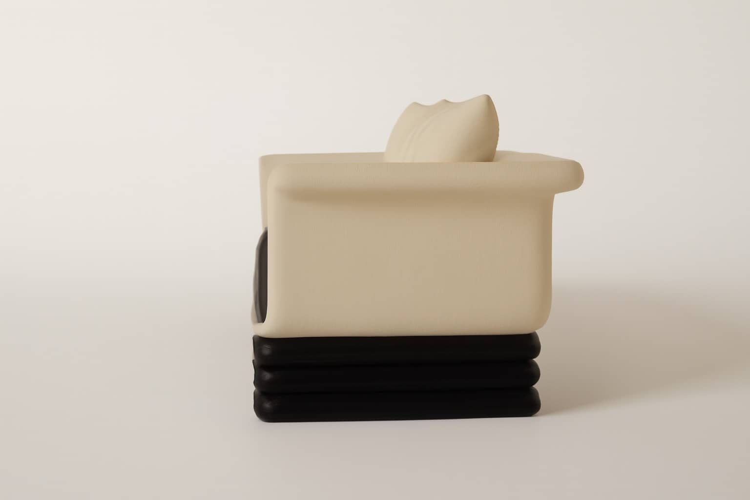 Monza Sculptural 3-Seater Sofa - 4
